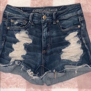 American Eagle High Rise Denim Shorts
